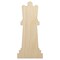 Chess Queen Piece Unfinished Wood Shape Piece Cutout for DIY Craft Projects